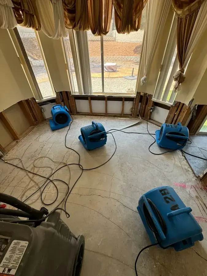 Drying equipment set in a living area in a Murrieta, CA home