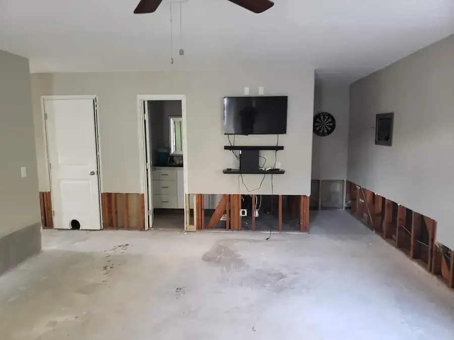 Containment set before drying a room in a Murrieta, CA home
