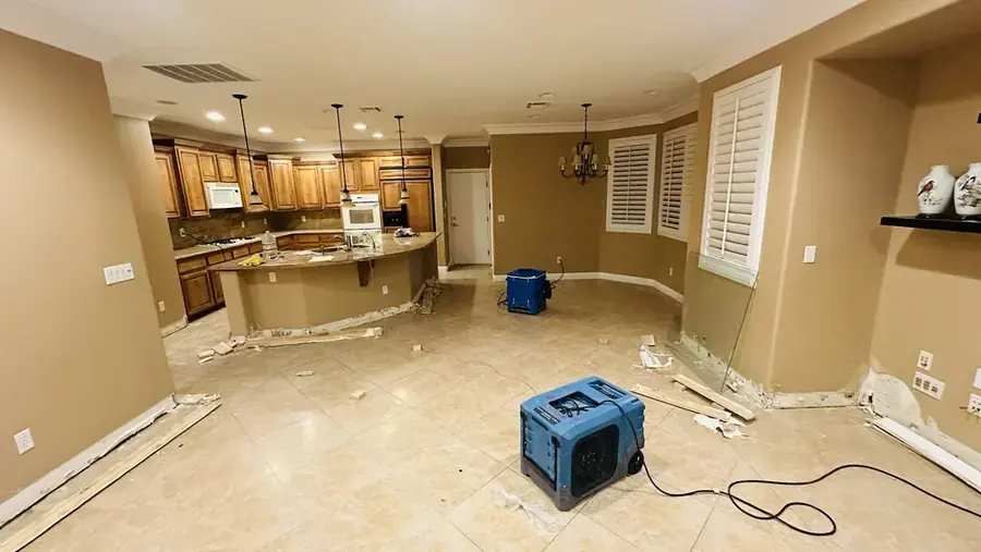 A Murrieta, CA home with drying equipment running