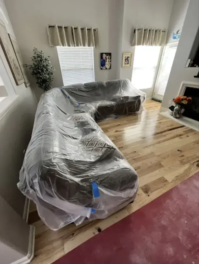 Burst pipe water damage being dried in a Murrieta, CA home